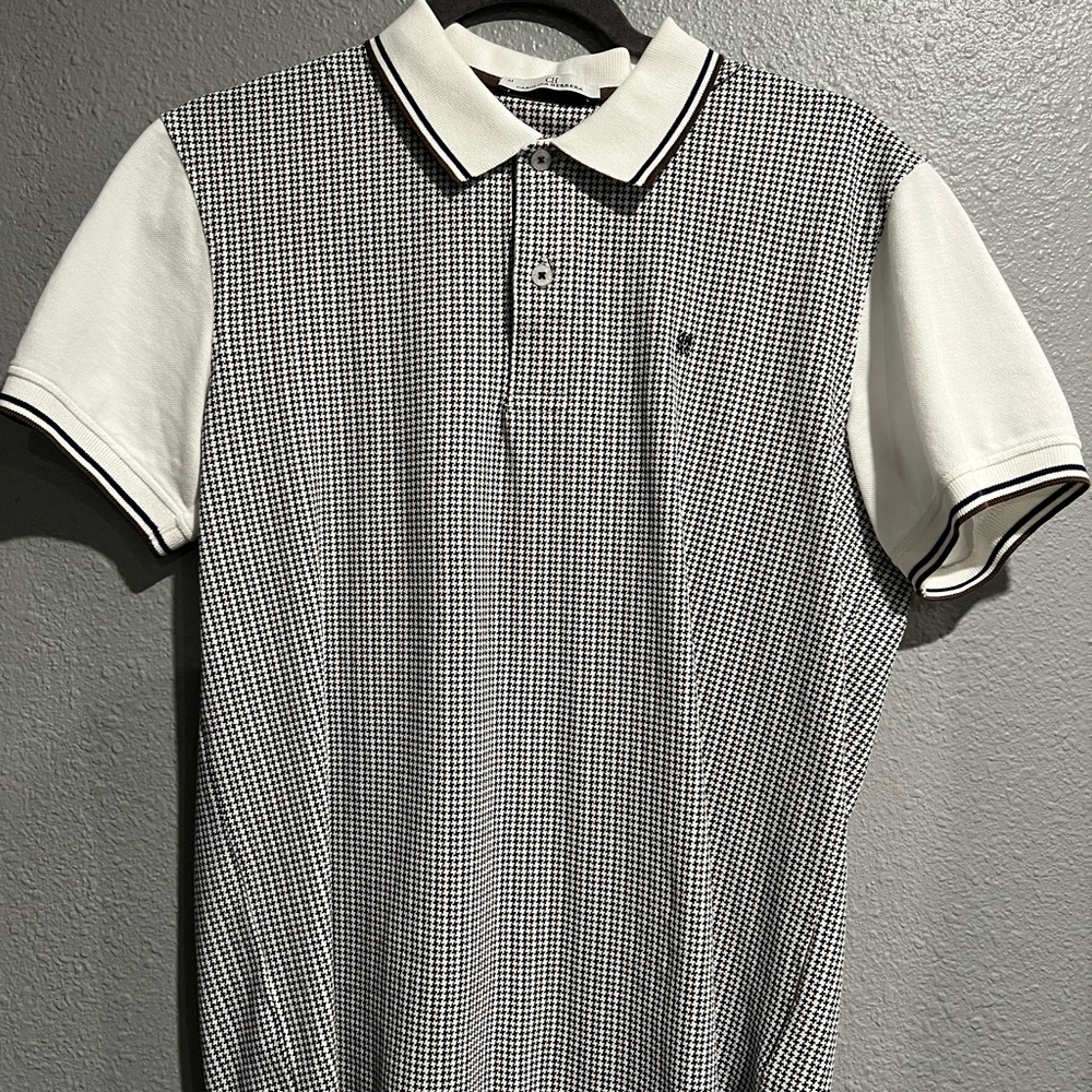 Carolina Herrera Black and White Polo Shirt